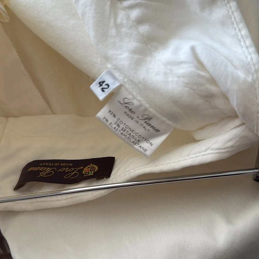 Loro Piana Women’s Philadelphia Straight‎ leg Cotton Silk Trouser pants 42 / 6